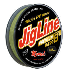 Плетеный шнур JigLine MX8 Premium, 100 м, зеленый